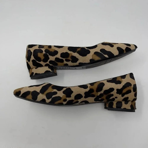 Aquatalia Brown Mohair Animal Print Shoe - Picture 6 of 9